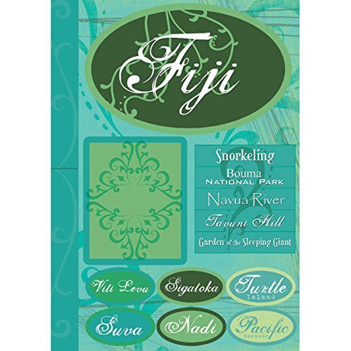 Fiji Tropical Cardstock Scrapbook Stickers (18845) - Vibrant Island-Themed DIY Scrapbooking Supplies for Photo Albums, Journals, and Greeting Cards