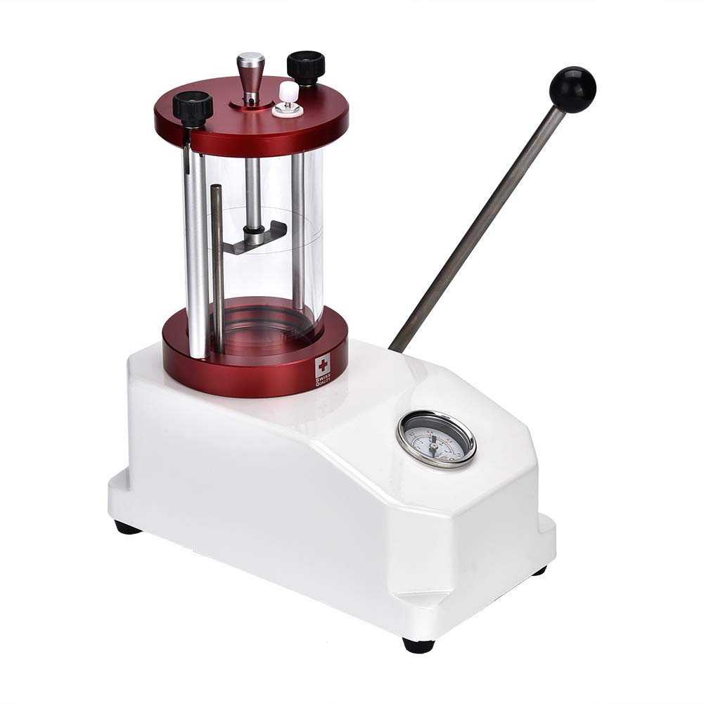 Professional Watch Pressure Tester - Durable Transparent Waterproof Testing Machine for Watches | Aluminum Alloy Construction | Perfect for Watchmakers & Jewelry Repair Shops (Water Resistance Verification, Dive Watch Testing)