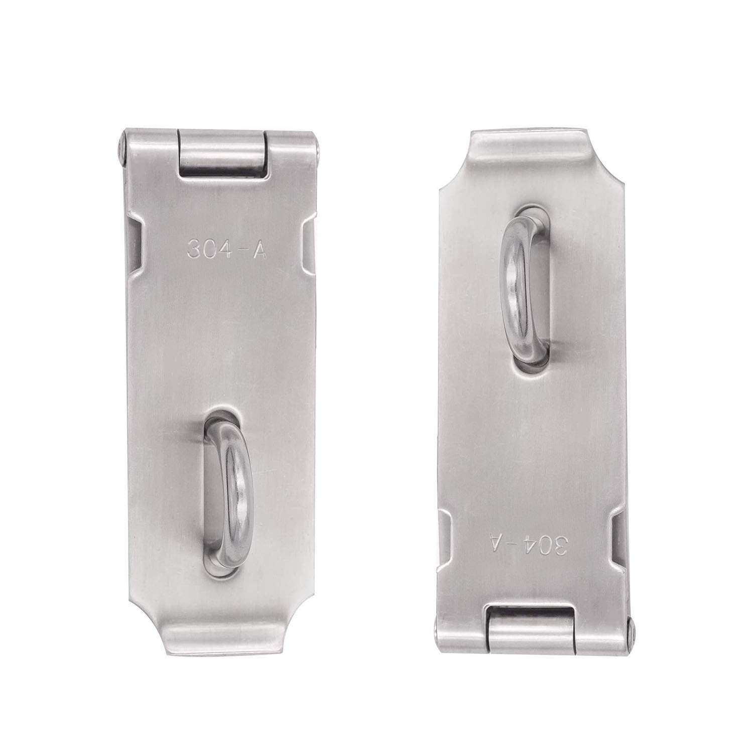2 Pack 3 Inch Stainless Steel Door Hasp Latch Lock with Screws - Heavy Duty Security Clasp for Cabinet, Furniture, Drawer, Cupboard & Gate - Perfect for Home, Office & Storage Security