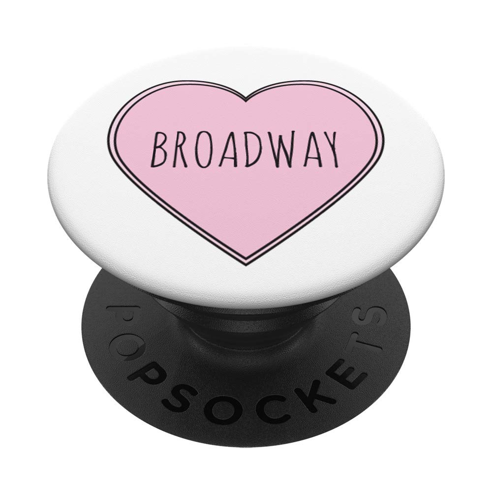 Pink Broadway Theater Heart PopSockets PopGrip - Swappable Phone Grip for Musical Theatre Fans | Perfect Gift for Actors, Singers & Theater Lovers | Use on iPhone, Android & Tablets for Shows, Rehearsals & Backstage