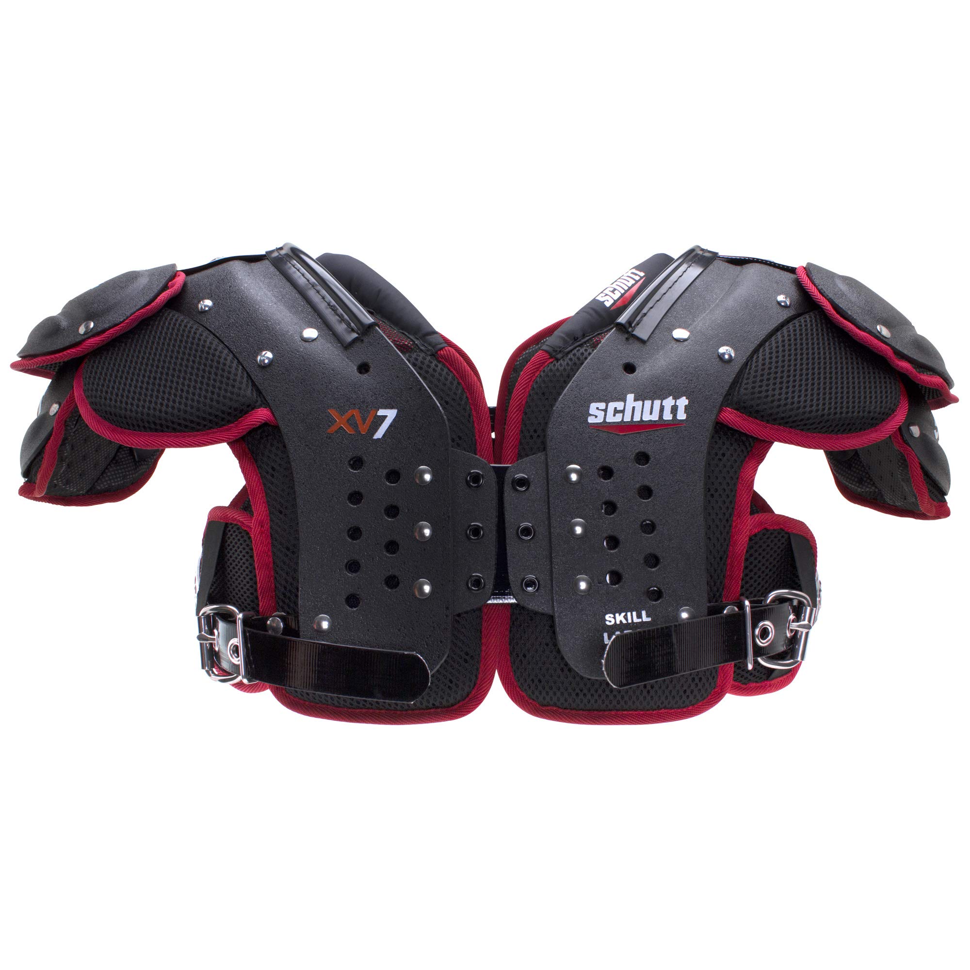 Schutt XV7 Varsity Football Shoulder Pads - Youth & Adult Protective Gear for Tackle Football Practice and Games - High Impact Protection for Quarterbacks, Linemen, and Skill Players