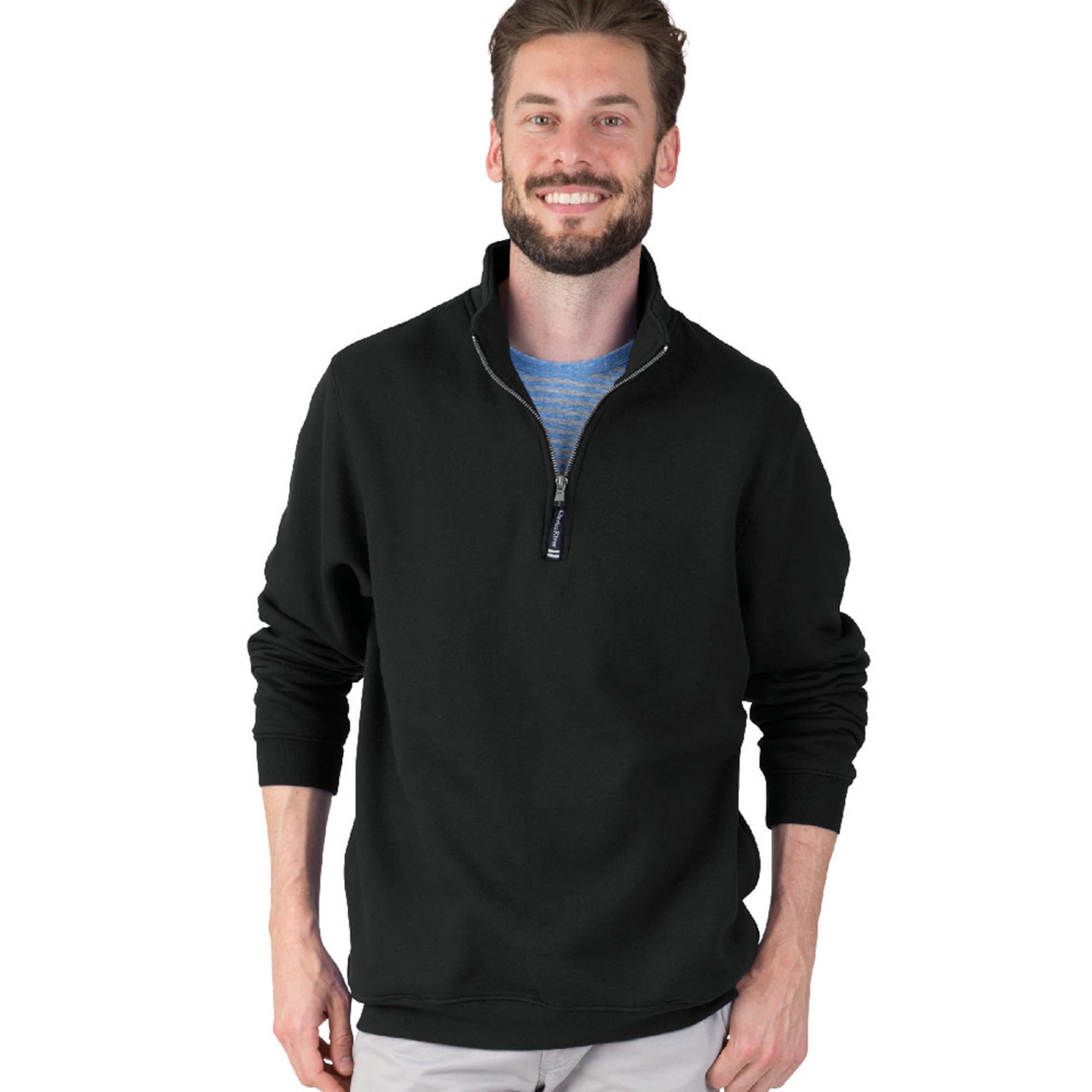 Charles River Apparel Men's Crosswind Quarter Zip Sweatshirt - Lightweight Fleece Pullover for Outdoor Activities & Casual Wear