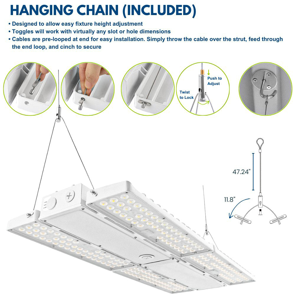 PAVO V LED High Bay Light 420W/360W/310W Selectable - 63,800 Lumens - 120-277V - 5000K Daylight White - Equivalent to 1000W Metal Halide - Ideal for Warehouses, Factories & Commercial Spaces