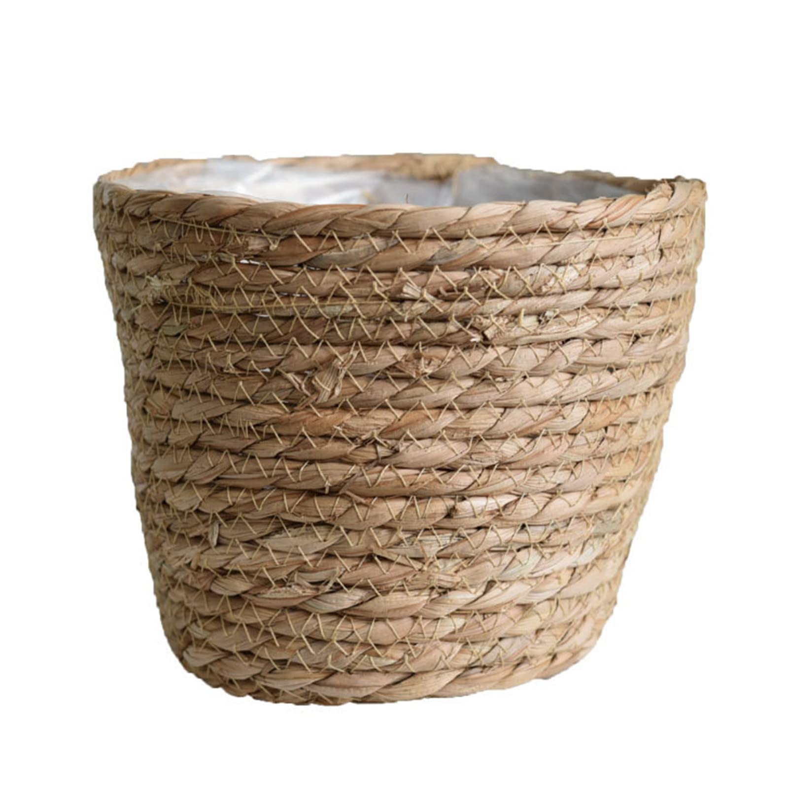 IKAXIYO Handmade Straw Basket - Durable Multi-Function Storage Organizer for Home Decor, Flower Pot Holder, Picnic & Laundry Basket - Perfect for Living Room, Bedroom, Kitchen & Outdoor Use