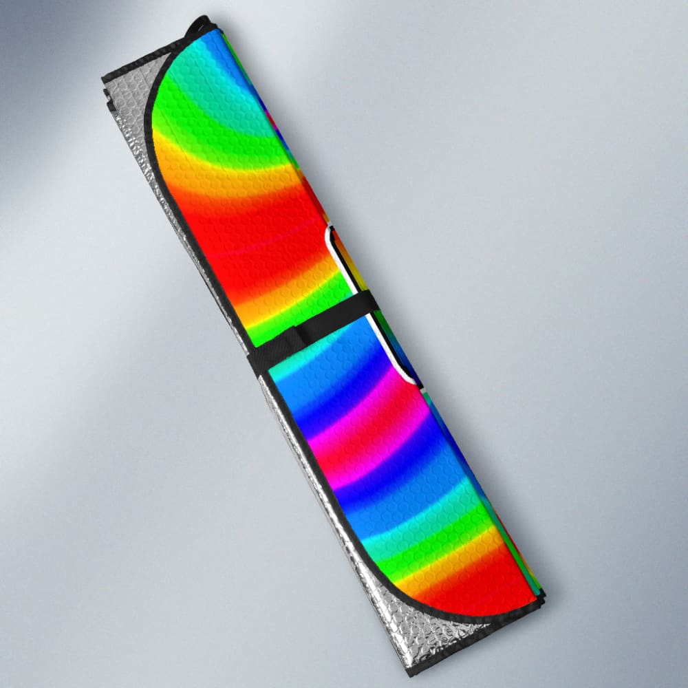 Rainbow Unicorn LGBT Car Sun Shade for Windows - UV Protection & Heat Blocking | Perfect for Pride Month, LGBTQ+ Events & Summer Road Trips