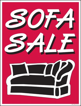 Furniture Sofa Sale Window Sign Posters - 38