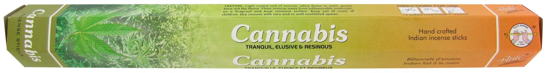 Premium Flute Cannabis Incense Sticks - 20 Sticks/Pack, 6 Packs/Box (120 Total) - Aromatic Herbal Relaxation for Meditation, Yoga & Stress Relief
