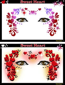 Sweet Heart Stencil - Reusable Eye Makeup Stencil for Perfect Heart-Shaped Eyeshadow - Ideal for Valentine's Day, Cosplay, and Festival Makeup Looks