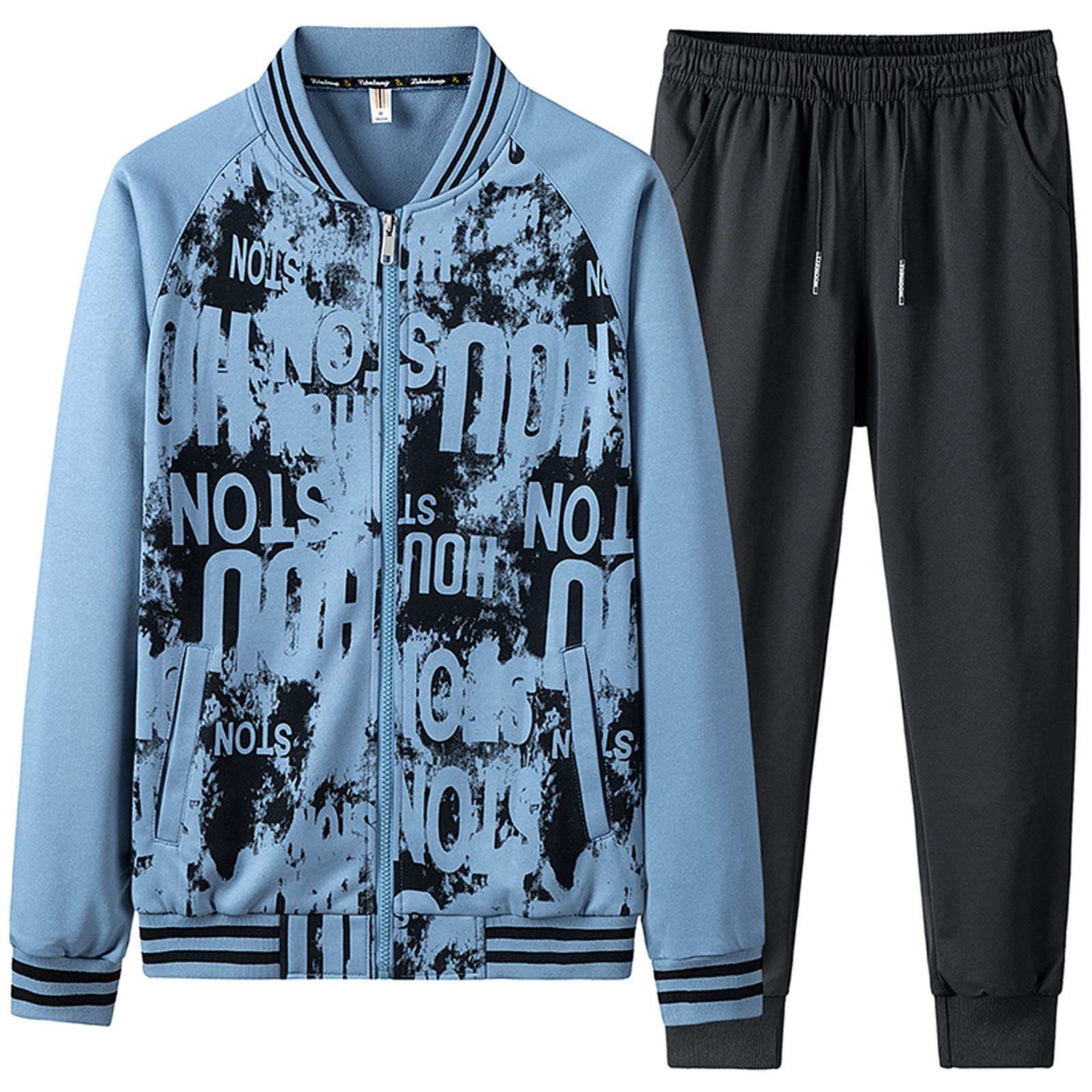 JUNGE Men's 2-Piece Jogging Suits Set - Athletic Hoodie & Sweatpants Tracksuit for Running, Gym & Casual Wear | Breathable Activewear for Men