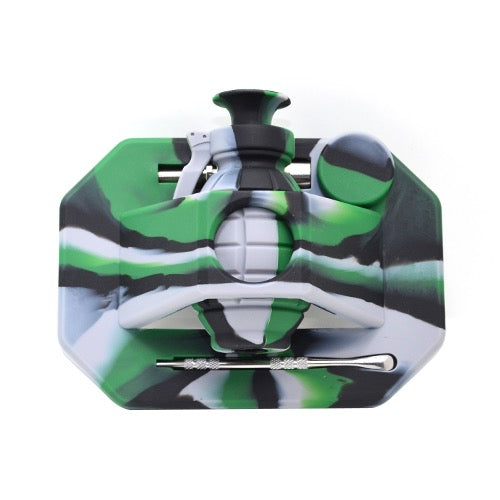 Premium Silicone Nectar Collector for Dabbing - Hand Grenade Design Wax Oil Rig Kit with Titanium Tip - Perfect for Concentrate Enthusiasts & Home Use
