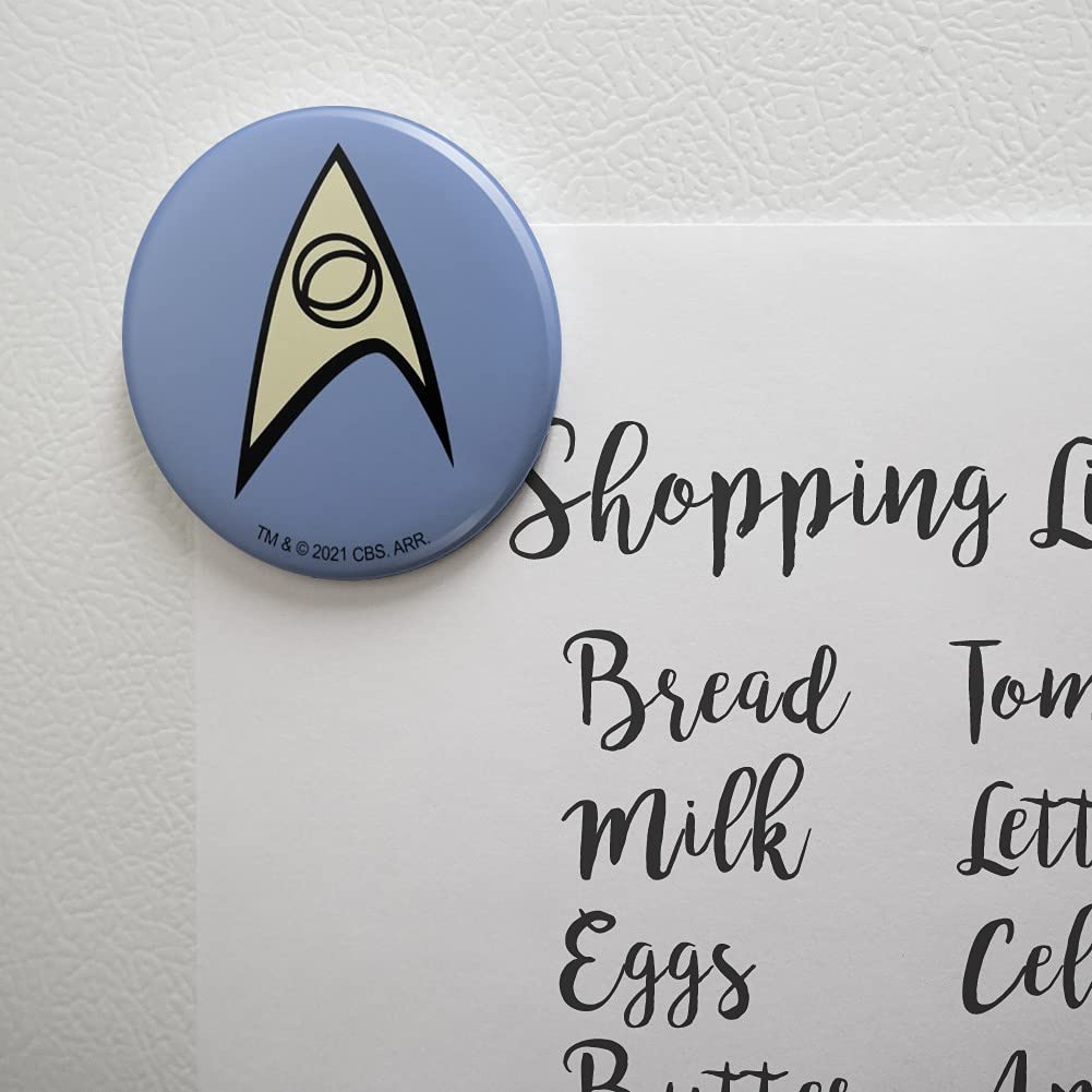Star Trek Science Shield Kitchen Refrigerator Magnet - Decorative Fridge Locker Button for Sci-Fi Fans - Perfect for Home, Office & Dorm Room Decor