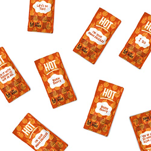 25 Taco Bell Hot Sauce Packets with Unique Sayings - Perfect for Tacos, Nachos & Mexican Food Lovers