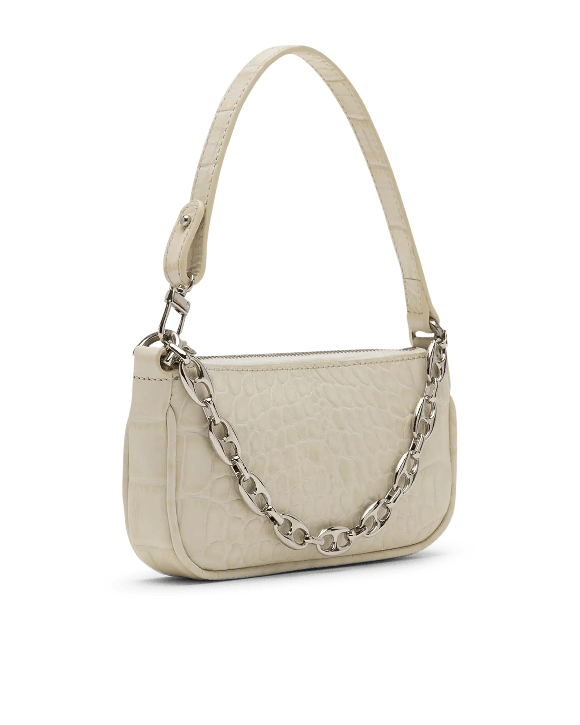 Mini Rachel Croc Effect Shoulder Bag for Women - Stylish Vegan Leather Crossbody Purse, Fashionable Small Handbag for Daily Use, Work, Shopping & Travel