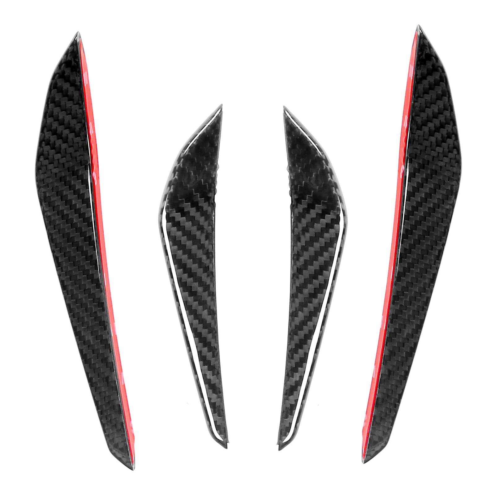 IKON MOTORSPORTS Dry Carbon Fiber Front Bumper Canards for 2021-2023 BMW G80 M3 G82 G83 M4 - 4PCS MP Style Splitter Fins Spoiler - Enhance Aerodynamics & Sporty Look for Track or Street Driving