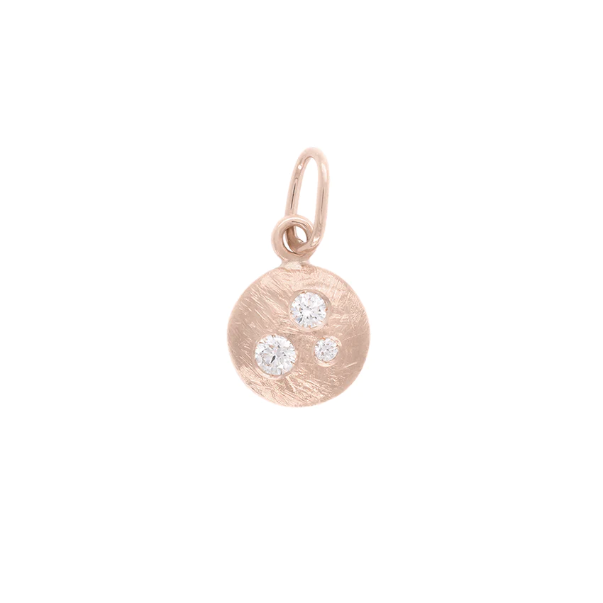 Dancing Diamond Boulder Disc Charm Necklace - Elegant Pendant for Women, Perfect for Parties, Weddings & Special Occasions