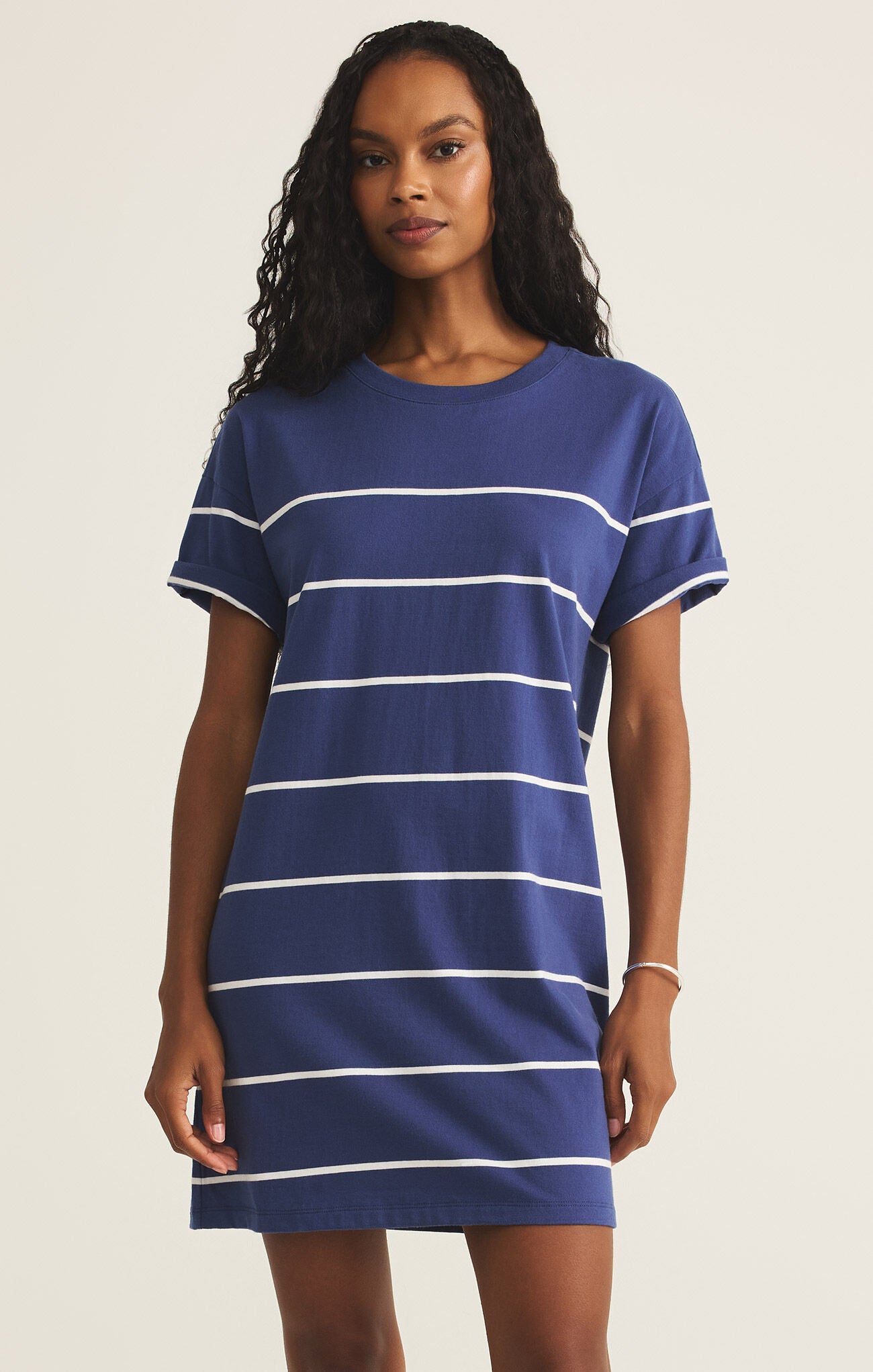 Sway Stripe Mini Dress for Women - Flowy Summer Party Dress, Casual Beach Sundress, Vintage Inspired A-Line Dress for Date Night & Vacation