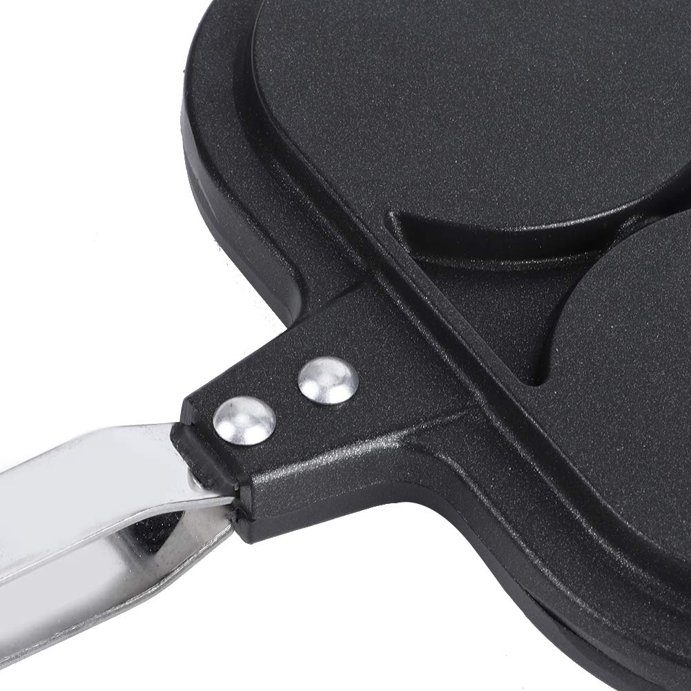 Double-Sided Non-Stick Frying Pan with 4 Holes - Cartoon Animal Pattern Omelette & Pancake Maker for Home Kitchen - Perfect for Breakfast, Brunch, and Kids' Meals