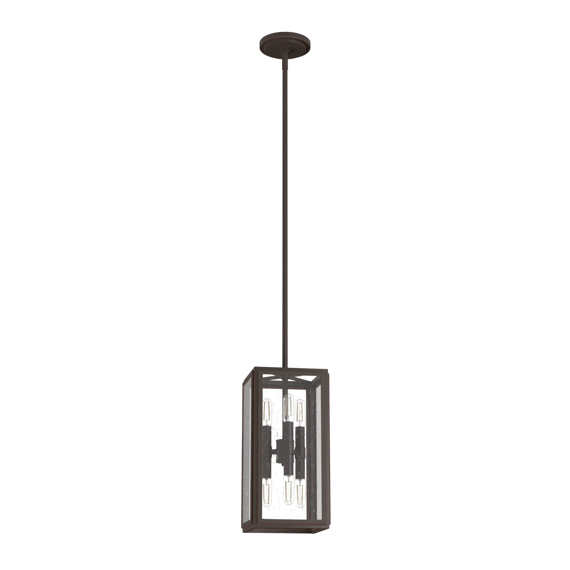 Hunter Fan Company 19975 Felippe Pendant Light - Modern Onyx Bengal Glass Shade with Brushed Nickel Finish | Perfect for Kitchen Island, Dining Room, and Entryway Lighting
