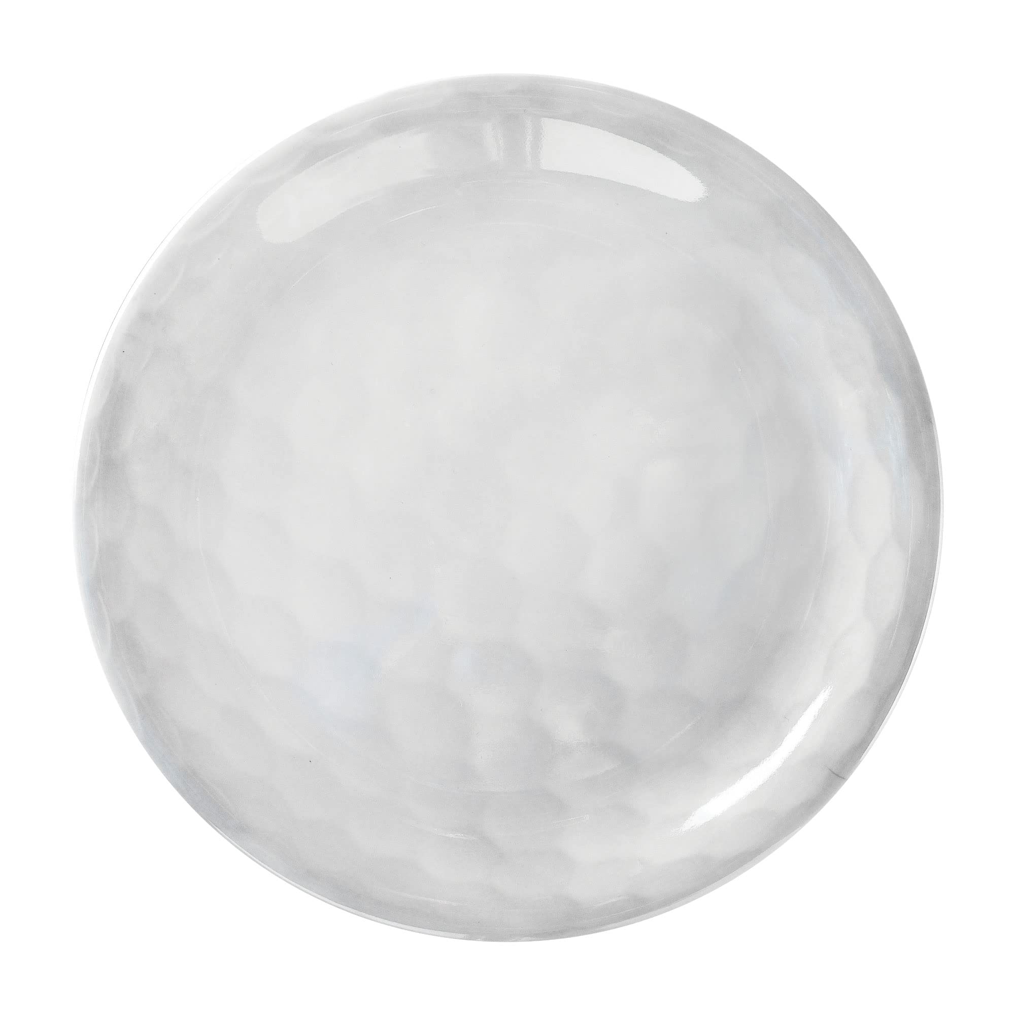 UPware 6-Inch Melamine Golf Ball Dessert Plates - Set of 4 White Small Serving Dishes for Appetizers, Snacks & Side Disis | Perfect for Picnics, BBQs, Parties & Casual Dining