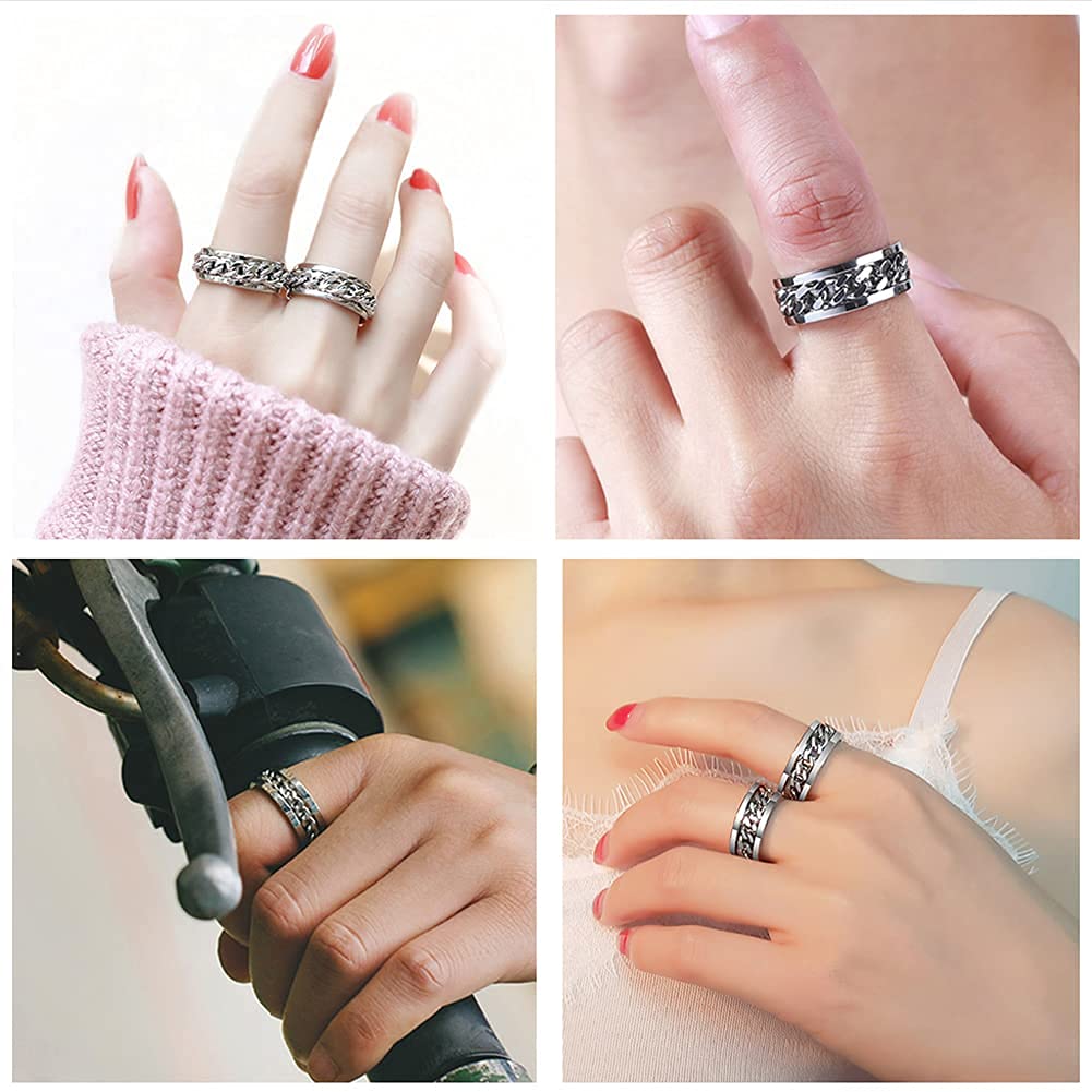 Cool Spinner Ring for Men & Women - Stainless Steel Fashion Ring with Bottle Opener for Parties & Gifts