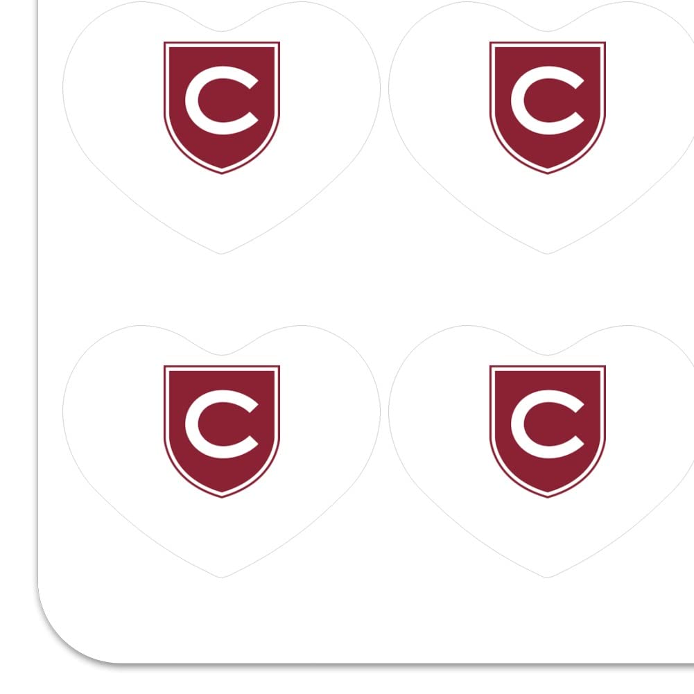 Colgate University Heart Shaped Planner Stickers - Decorative Scrapbook Supplies for Bullet Journals, DIY Crafts, and School Projects (50-Piece Set)