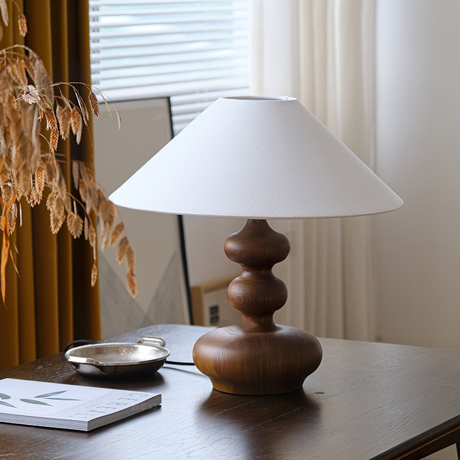 Handmade Creative Gourd Table Lamp - Natural Decorative Lighting for Bedroom, Living Room & Office - Perfect Boho Home Decor Gift Idea