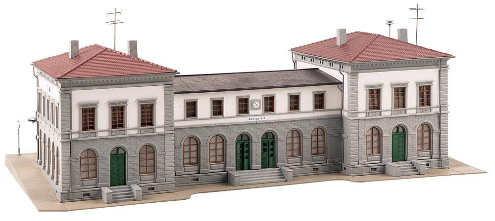 Faller 110140 HO Scale 1:87 Königsfeld Station Model Train Building Kit - New 2020 | Perfect for Model Railroad Scenery & Train Diorama Displays