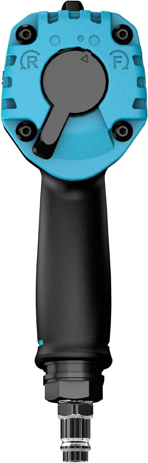 HAZET 9012TT High-Performance 1/2 Inch Impact Wrench - 1622 ft-lbs Max Torque, 2200 Nm, Compact & Lightweight Twin-Turbo Design for Automotive Repair, Tire Changes & Heavy-Duty Mechanical Work
