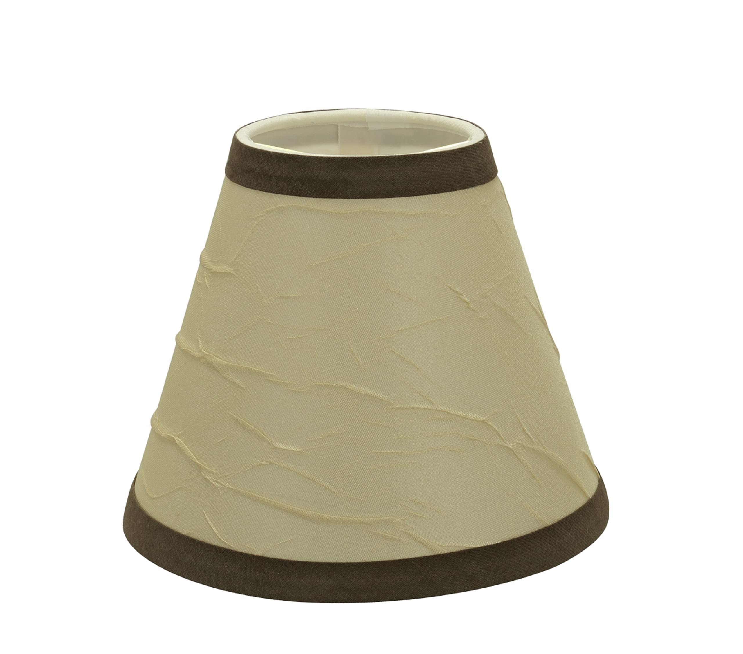 Aspen Creative 32121-5A Small Hardback Empire Shape Chandelier Clip-On Lamp Shade Set (5 Pack) - Transitional Beige Design, 6