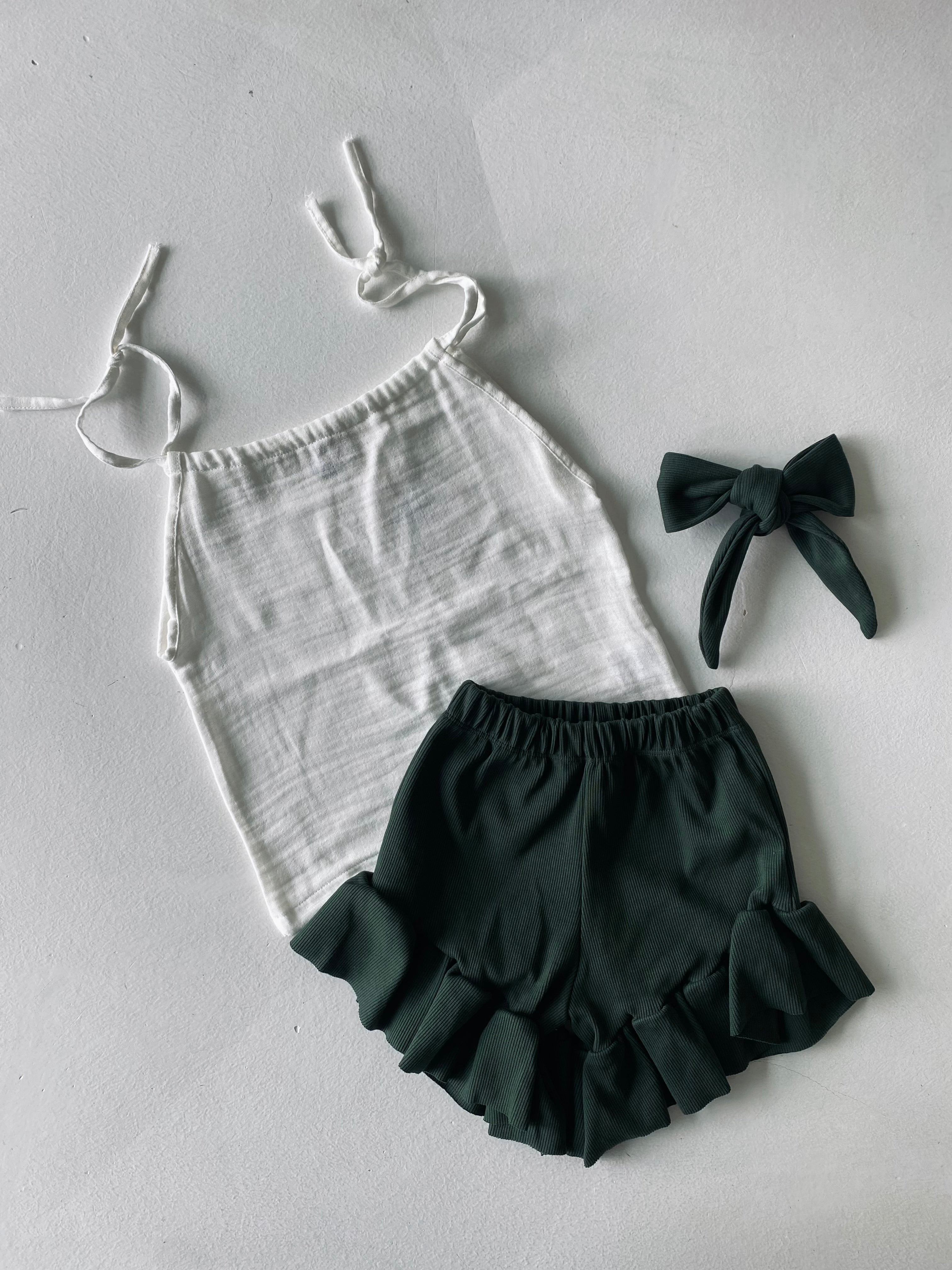 Girls' Blouse, Shorts & Hair Clip Set for Ages 3-9 | Cute Outfit for School, Playdates & Birthday Parties