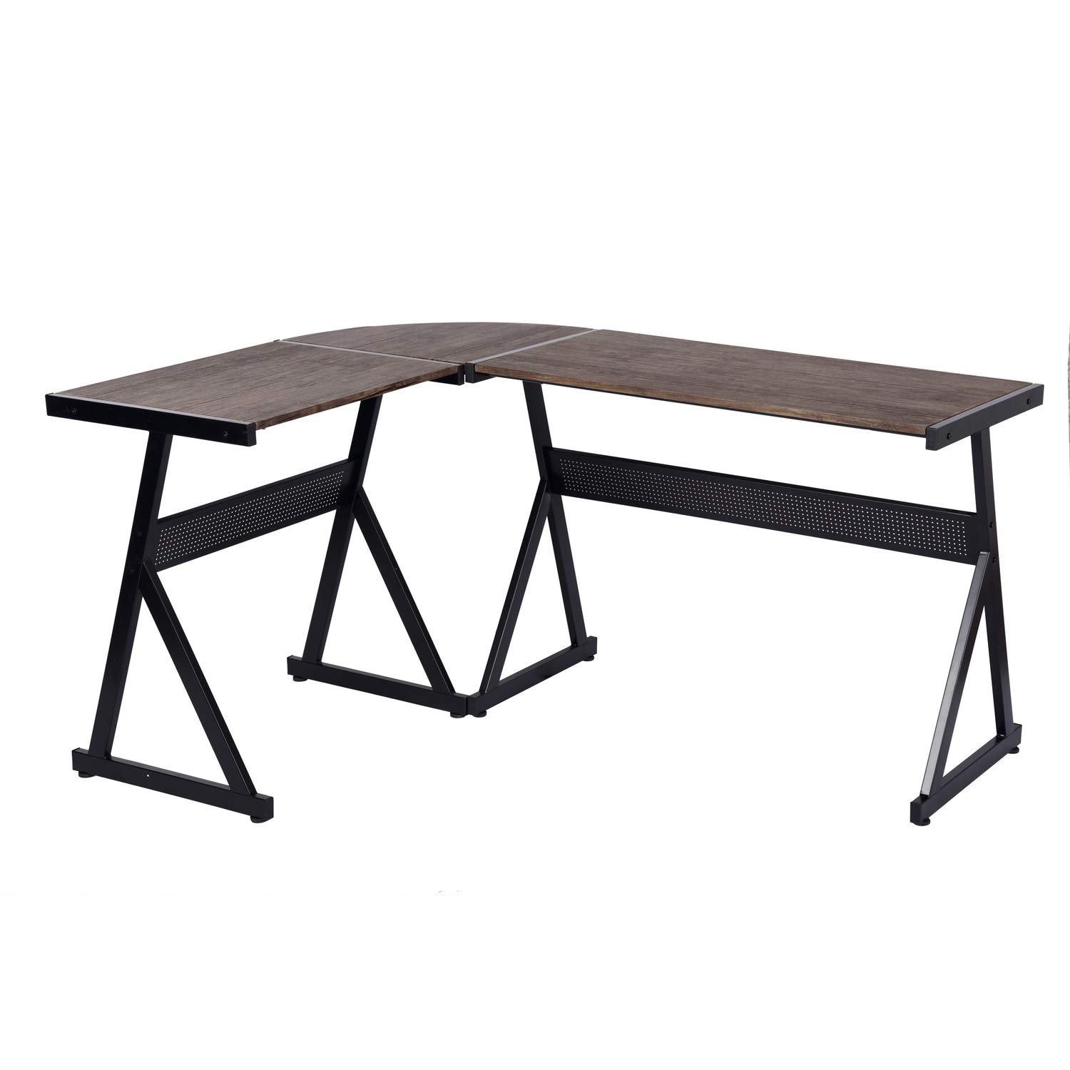 HOMYLIN L-Shaped Office Desk - Ergonomic Computer Gaming Desk with Broad Workstation for Home & Office Use | Perfect for Work, Study & Gaming Setup