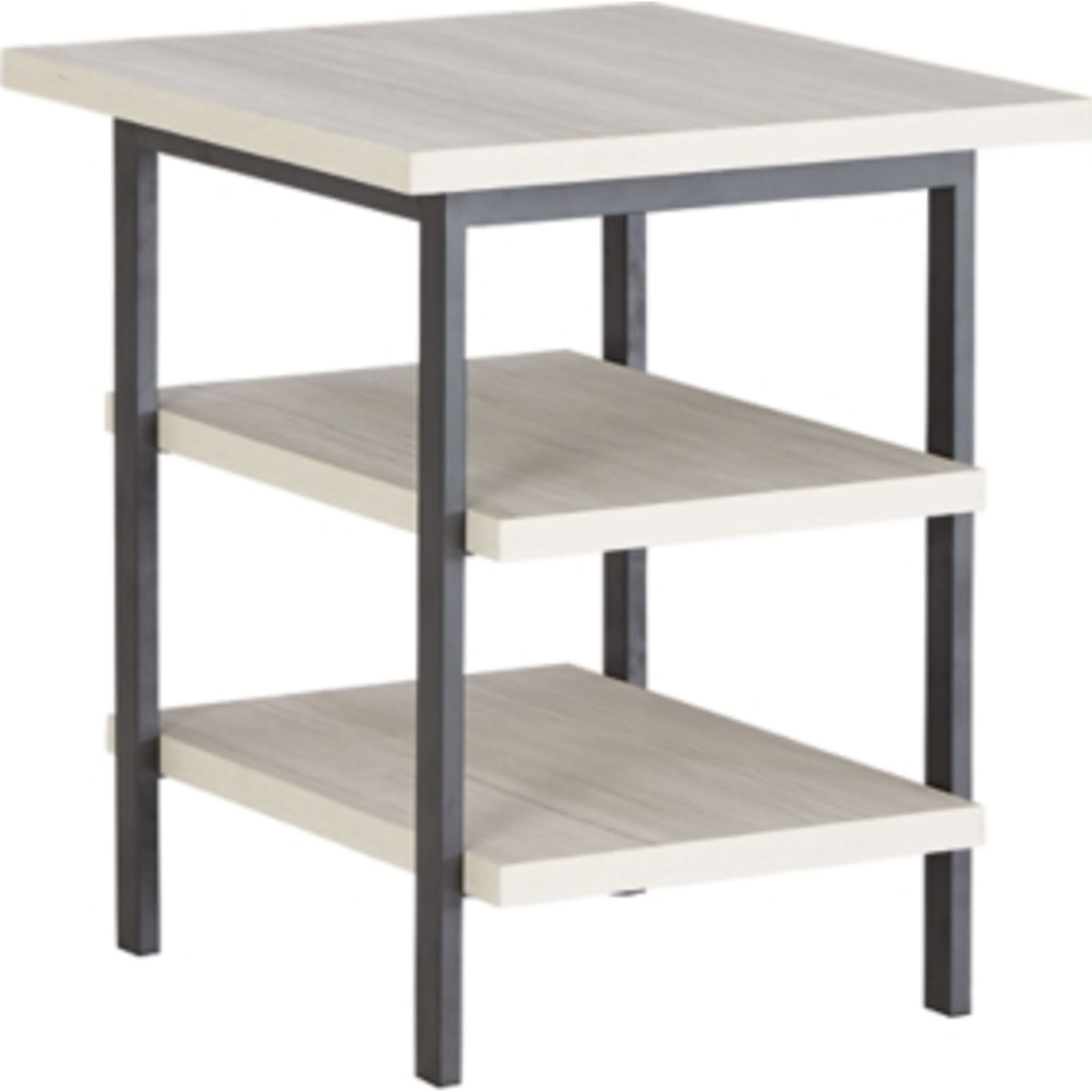 Bayflynn Whitewashed End Table - Small Nightstand, Side Table for Living Room, Bedroom & Office - Modern Farmhouse Accent Furniture for Home Decor