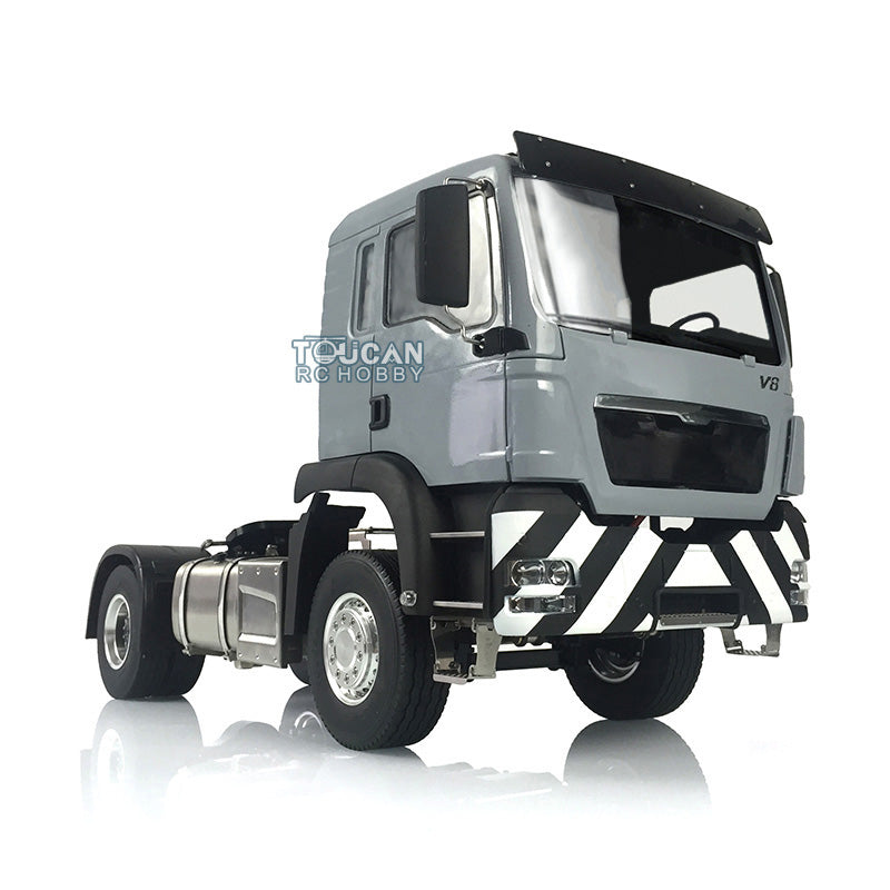 1/14 Scale LESU TGS 4x2 RC Remote Control Tractor Truck Model - Metal Chassis, Painted Cabin with Light & Sound System, Electric Motor - Perfect for Collectors, Hobbyists & RC Enthusiasts (Construction Site Play, Display, Racing)