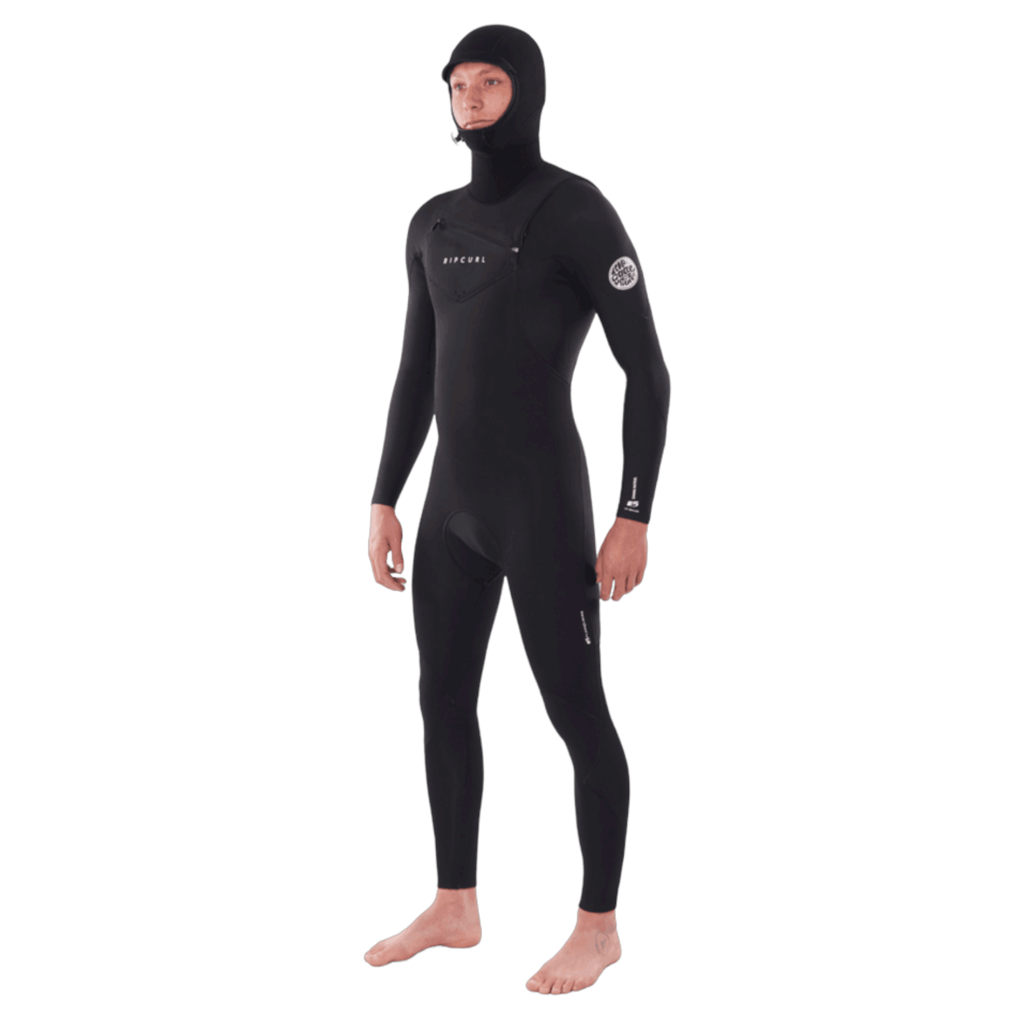 Rip Curl Dawn Patrol 5/4 Chest Zip Hooded Wetsuit for Men & Women - Premium Neoprene Surfing Wetsuit with Thermal Lining - Perfect for Cold Water Surfing, Diving & Water Sports