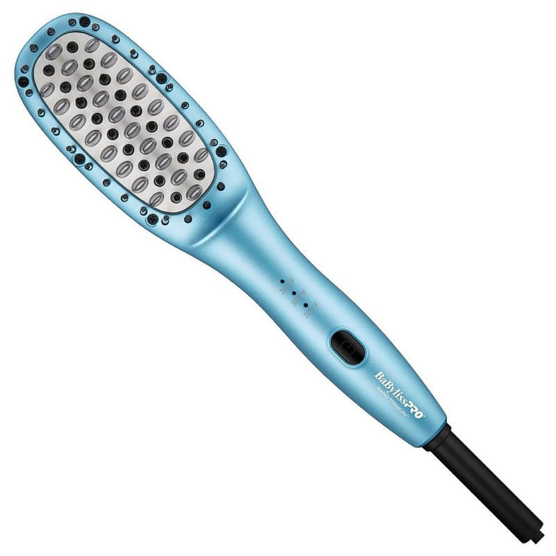 Babyliss PRO Nano Titanium Compact Thermal Paddle Brush for Smoothing & Styling - Perfect for Home & Salon Use, Travel-Friendly Hair Styling Tool