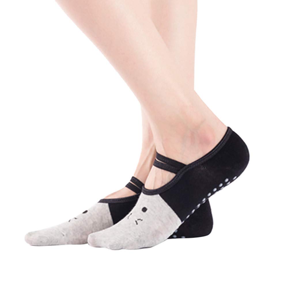 Anti-Slip Yoga Socks for Women - Breathable Finger Separated Ballet Dance Socks with Compression Support - Perfect for Yoga, Pilates, Barre Workouts & Home Fitness