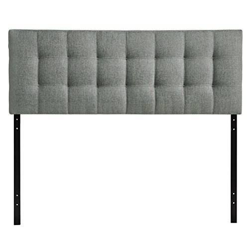 Rosebery Kids Full Tufted Panel Headboard in Gray - Soft Upholstered Twin Size Bed Headboard for Girls & Boys Bedroom Decor - Perfect for Nursery, Kids Room & Sleepovers
