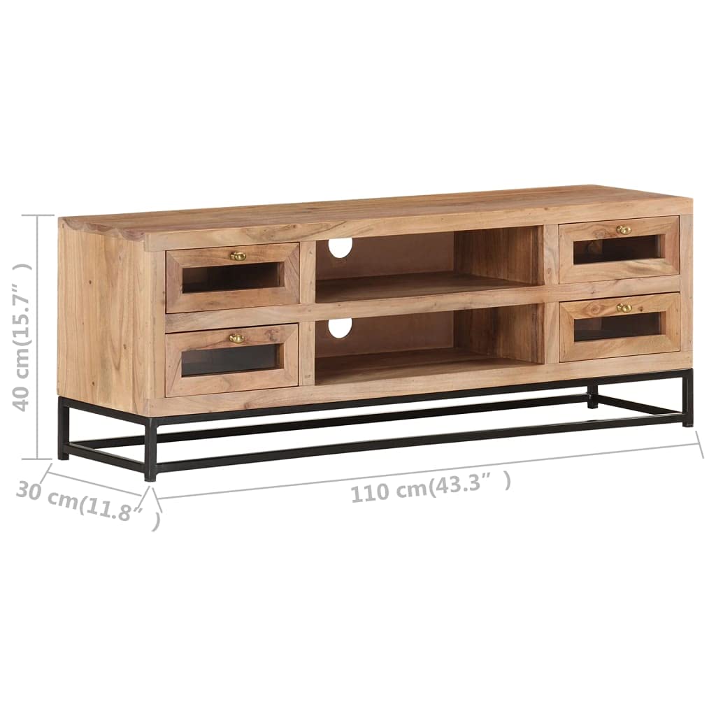 Farmhouse TV Stand with Storage - 43.3