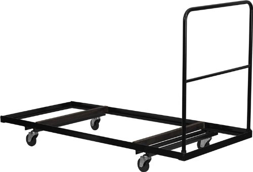 StarSun Depot Heavy Duty Black Folding Table Dolly Cart - Fits 30