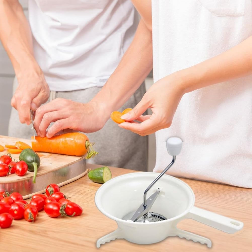 3-in-1 Stainless Steel Food Mill with Interchangeable Discs - Perfect for Making Tomato Sauce, Mashed Potatoes & Purees | Kitchen Essential for Canning, Baby Food & Homemade Recipes