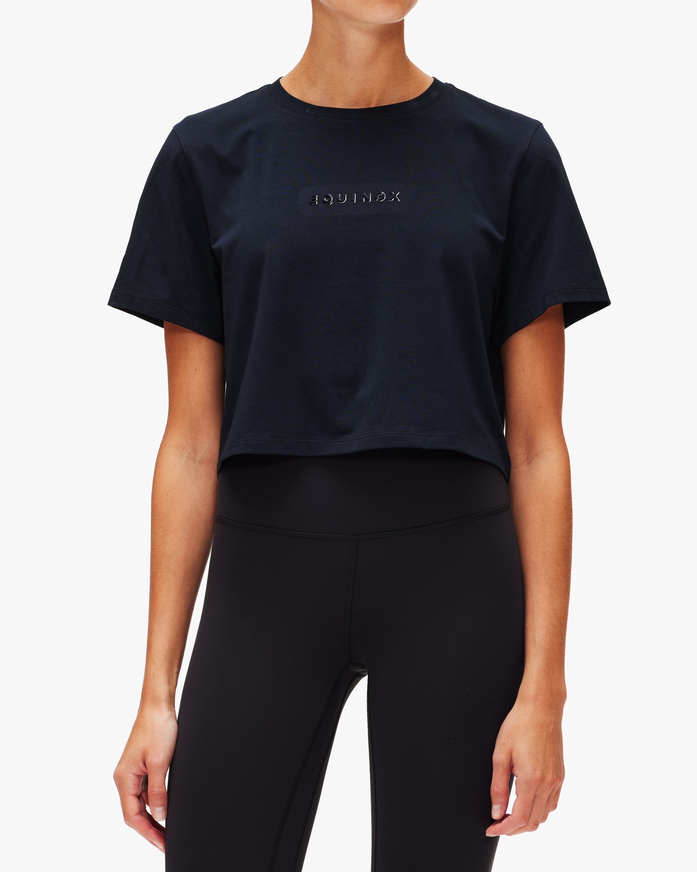 Equinox Crop Tee - Women's Short Sleeve T-Shirt for Yoga, Gym & Casual Wear | Soft Breathable Fabric | Trendy Workout & Everyday Top
