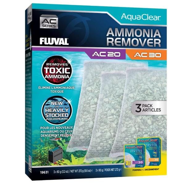 Fluval AC Series Ammonia Remover Power Filter Insert for Aquariums - Fish Tank Water Filter Media to Remove Ammonia & Improve Water Quality - Perfect for Freshwater & Saltwater Tanks