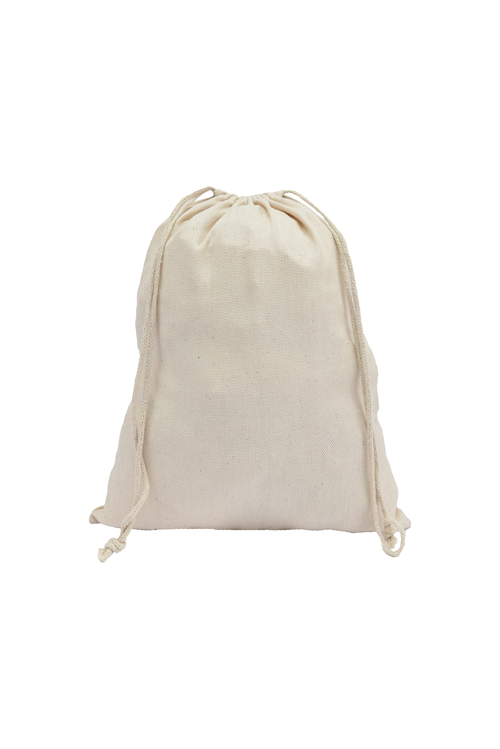 210 GSM Heavy Duty Canvas Drawstring Bags (5x8 Inches, 200 Pack) - Reusable Washable Laundry Storage Bags, Vegetable Fruit Organizer, Kitchen & Closet Organization Solution | Perfect for Groceries, Travel & Home Storage