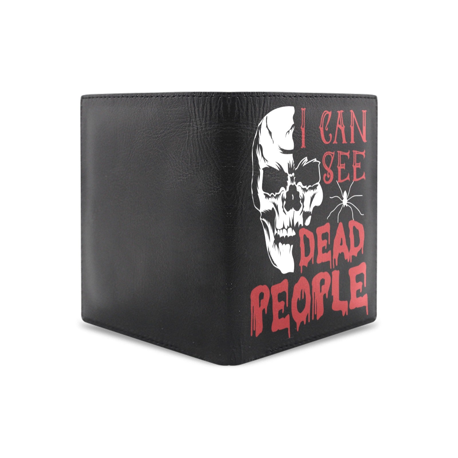 Genuine Leather Wallet with Paranormal Design - Perfect for Halloween, Cosplay, and Unique Gift Ideas