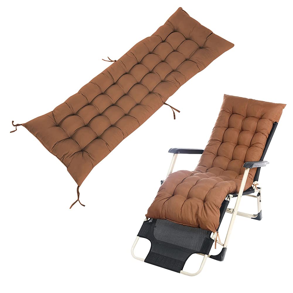 Premium Indoor/Outdoor Chaise Lounge Cushions - Soft Cotton Rocking Chair Cushion with Ties (62.99