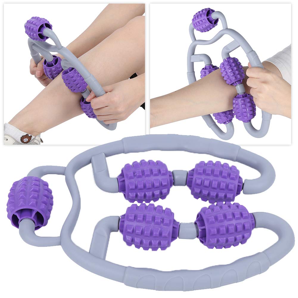 Dark Purple Yoga Foam Roller Leg Massager Ring - Fitness & Muscle Recovery Equipment for Home, Gym & Physical Therapy | Relieve Sore Muscles, Improve Flexibility & Post-Workout Recovery