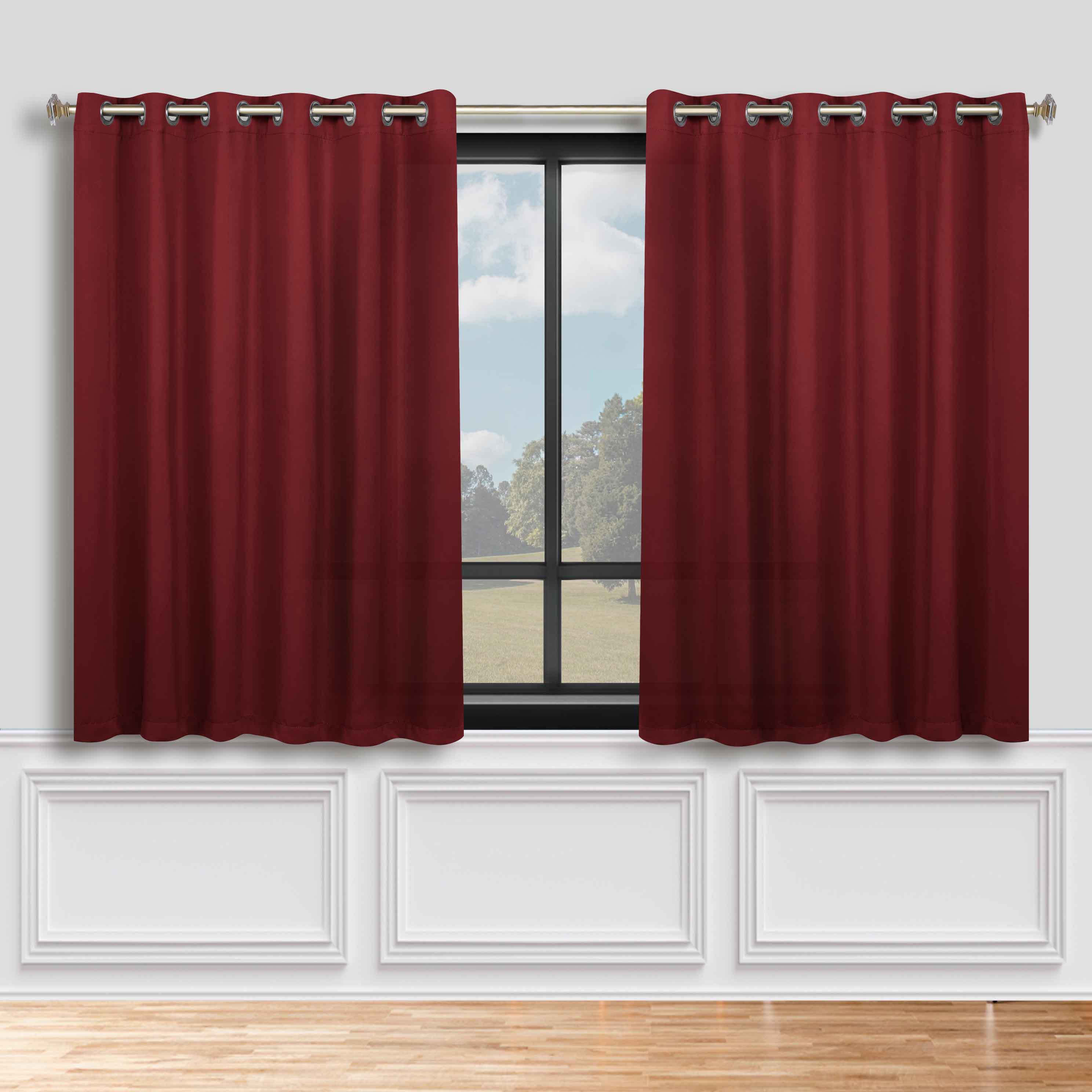 Classic Modern Solid Blackout Curtain Panels - Set of 2 for Bedroom & Living Room - Light Blocking Thermal Insulated Window Drapes for Home Decor
