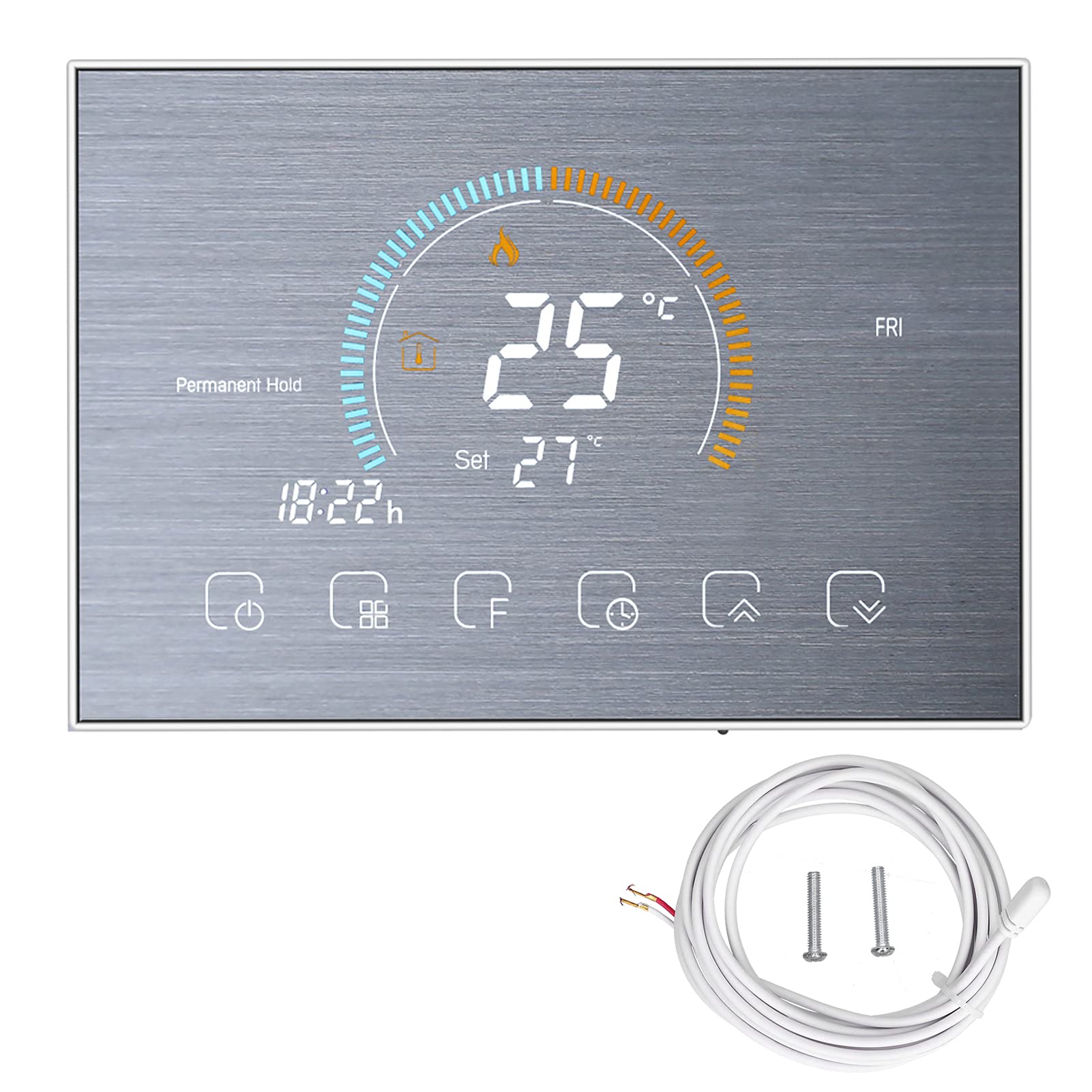Smart LCD Digital Thermostat - Touch Screen Temperature Controller for Home & Greenhouse