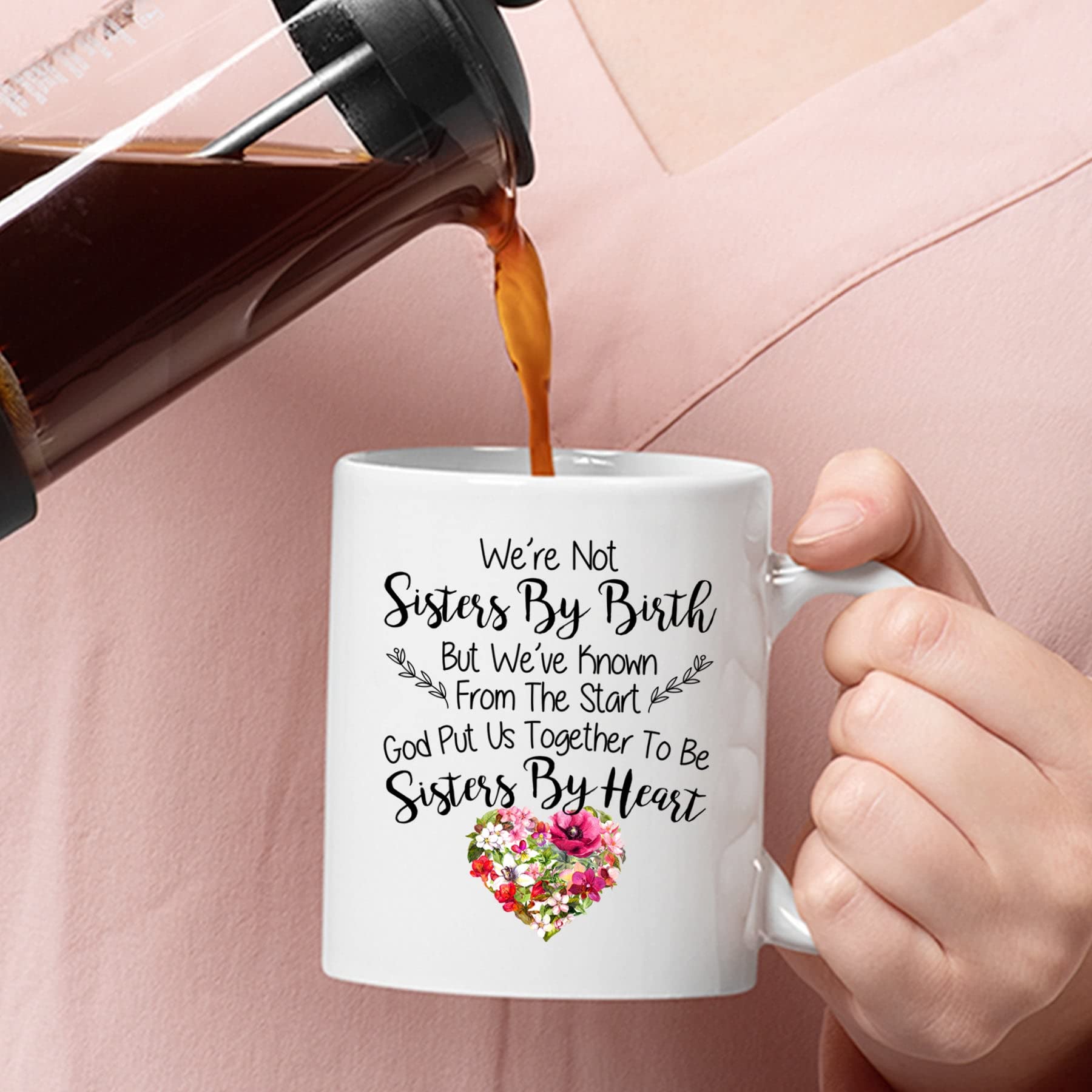 **Personalized Friendship Mugs for Women - Custom Coffee Cups with Names & Hairstyles - Bestie & Soul Sister Gift - 11oz & 15oz - Perfect for Birthdays, Galentine's Day & Coffee Lovers**