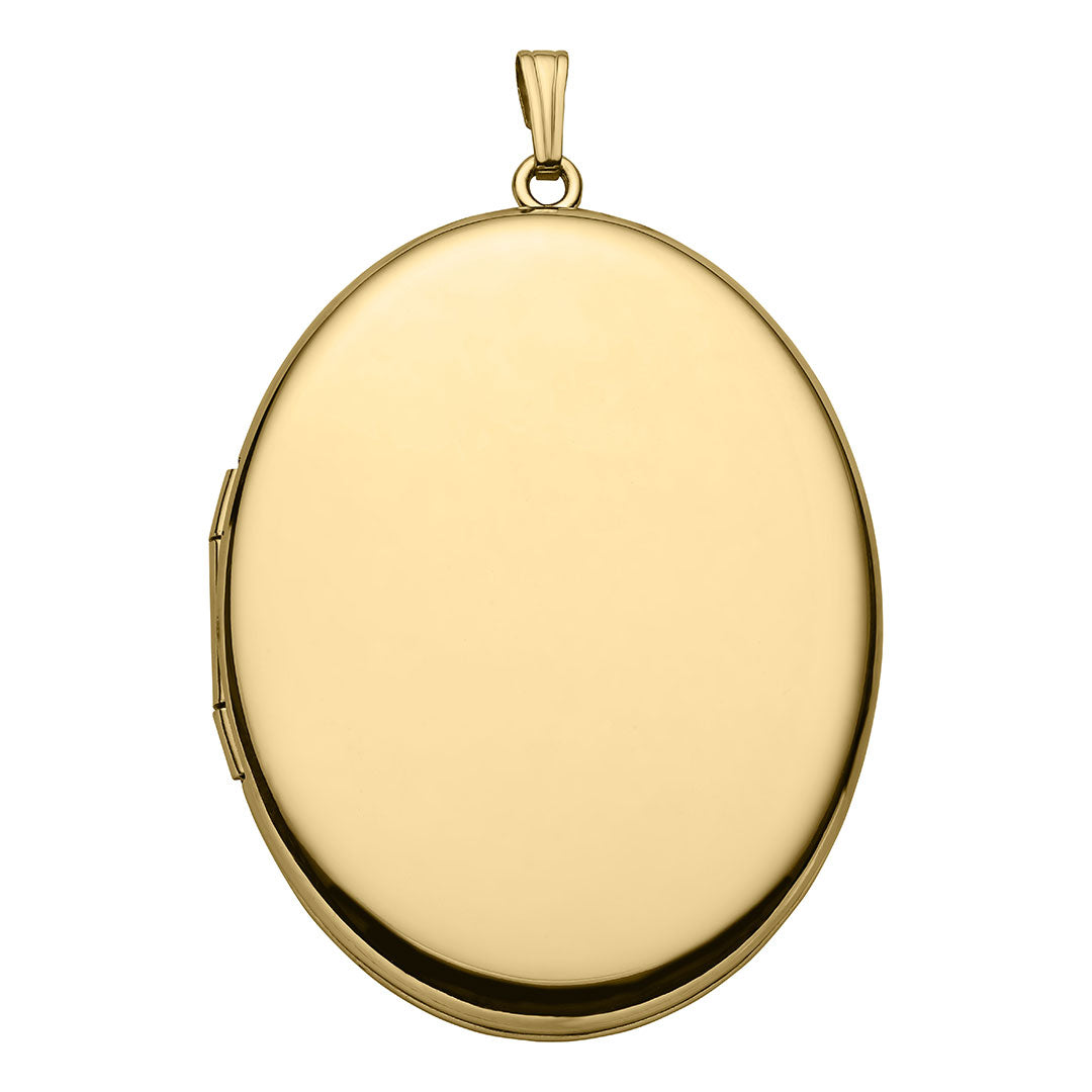 14K Gold Filled 39x47mm Oval Locket Necklace for Women - Vintage Photo Pendant Jewelry Gift for Mom, Grandma, Valentine's Day & Special Occasions